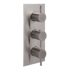 Thermostatic Shower Valve Stainless Steel Two Outlets