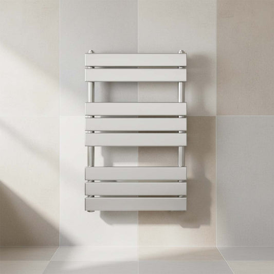 flat bar towel radiator dual fuel - chrome 