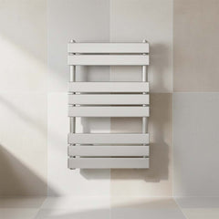 flat bar towel radiator dual fuel - chrome 