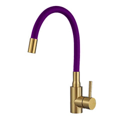 purple flexible kitchen tap