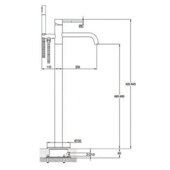 modern freestanding bath tap - Tapron