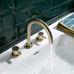 Gold 3 hole basin mier tap