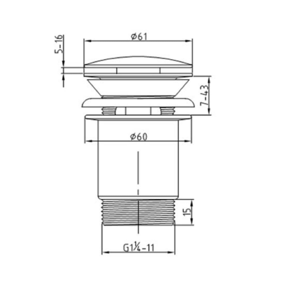 basin wastes Technical Drawing - tapron