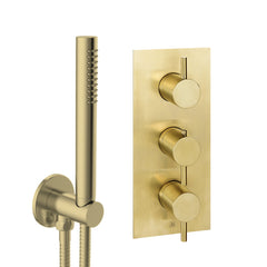 Gold shower handset