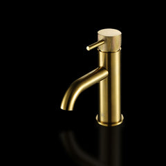 Brushed gold designer basin tap