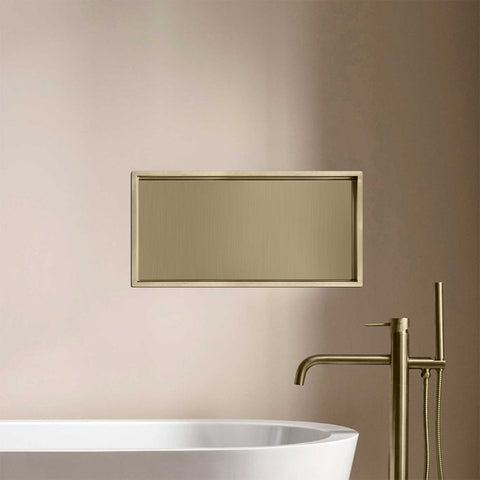 Brushed gold shower niche ireland