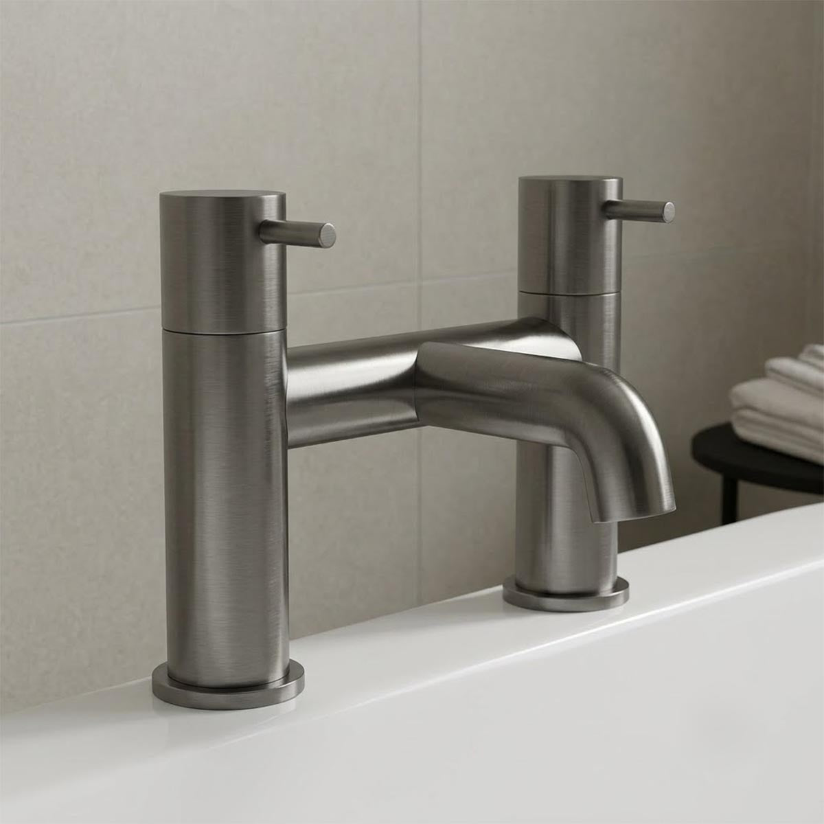 gunmetal bridge bath filler tap 