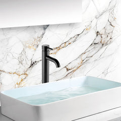 Matt black tall basin tap