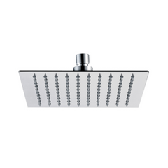 Inox brushed stainless steel square fixed shower head