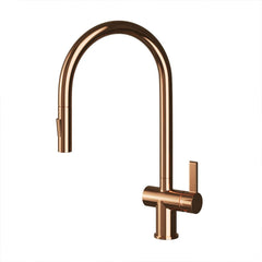 Copper single lever kitchen tap