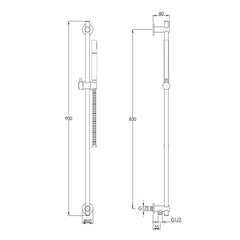 shower rail kit