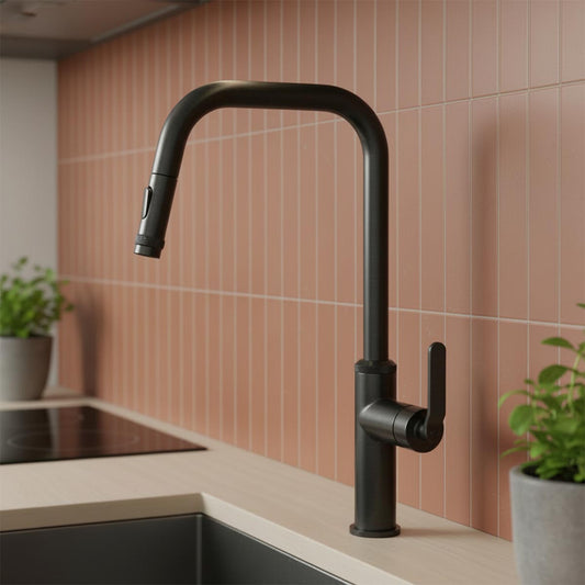 kitchen mixer tap with pull out spray