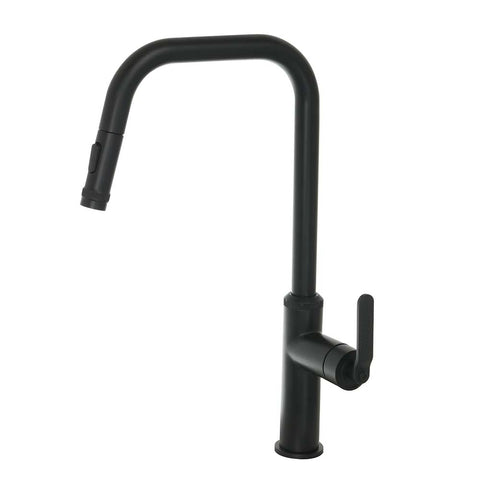 Black pull out kitchen tap