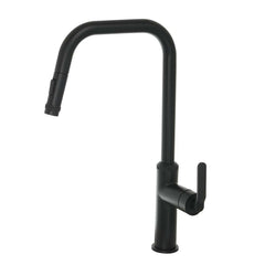Black single lever kitchen tap 