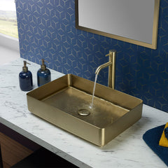 Gold slotted basin waste