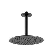 Round 250mm Fixed Showerhead - Matt Black