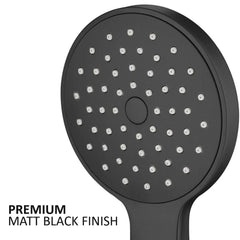 Matt black shower handset