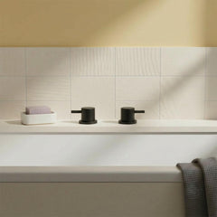 matt black panel stop valves - deck mounted
