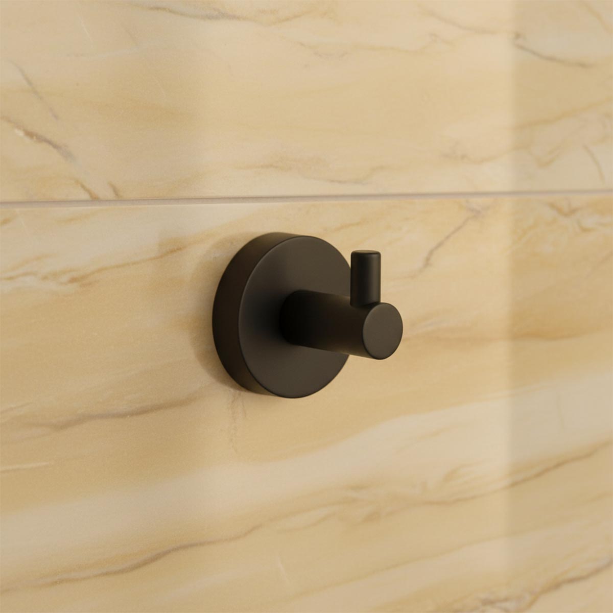 matt black robe hook 