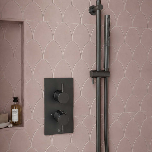 matt black shower fixture Ireland 1200