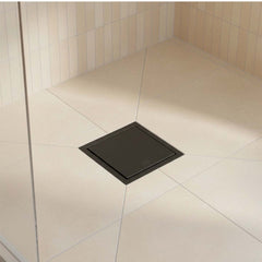 matt black square shower waste