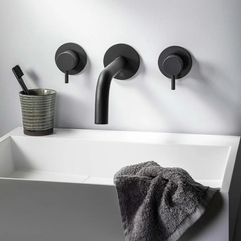 Basin Spout Tap With Wall Mounted Valves