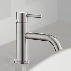 Steel mini monobloc basin mixer tap