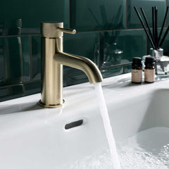 Gold basin mixer tap