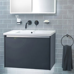 Contemporary black bathroom basin tap