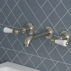 nickel three hole traditional basin tap - Ireland 