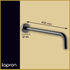 Matt Black Shower Arm- Dimension