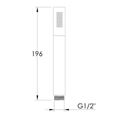 shower head hand held - Technical drawing