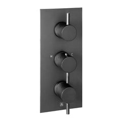 Matt black shower mixer valve