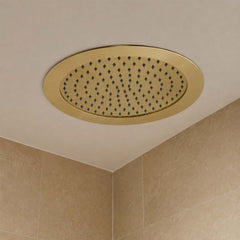 round ceiling mounted shower head 300mm - gold