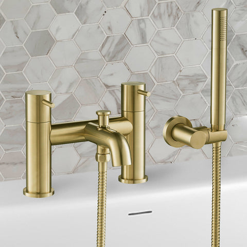 brushed brass shower kit-tapron 