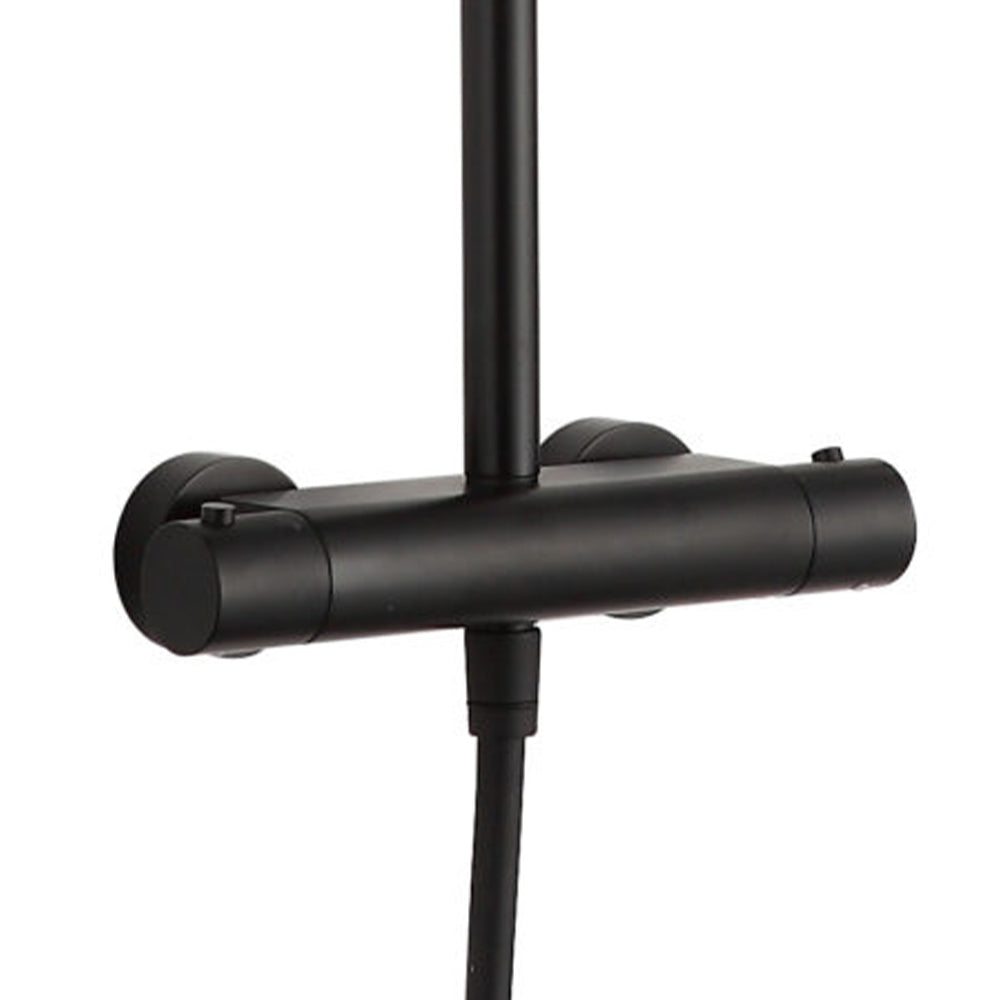 shower riser rail black