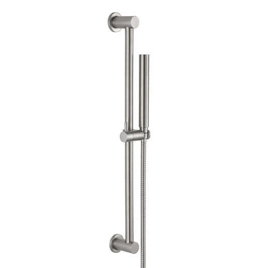 Inox Brushed Stainless Steel Slide Rail With Single Function Hand Shower & Hose 600mm [IX178] 1000
