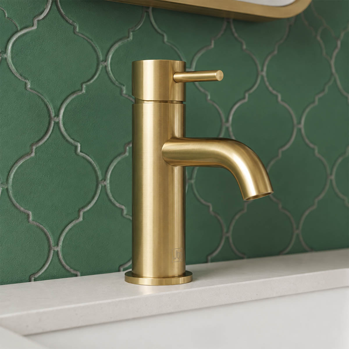 single lever basin tap brushed brass