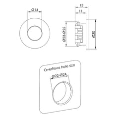 Bathroom sink cover - technical drawing