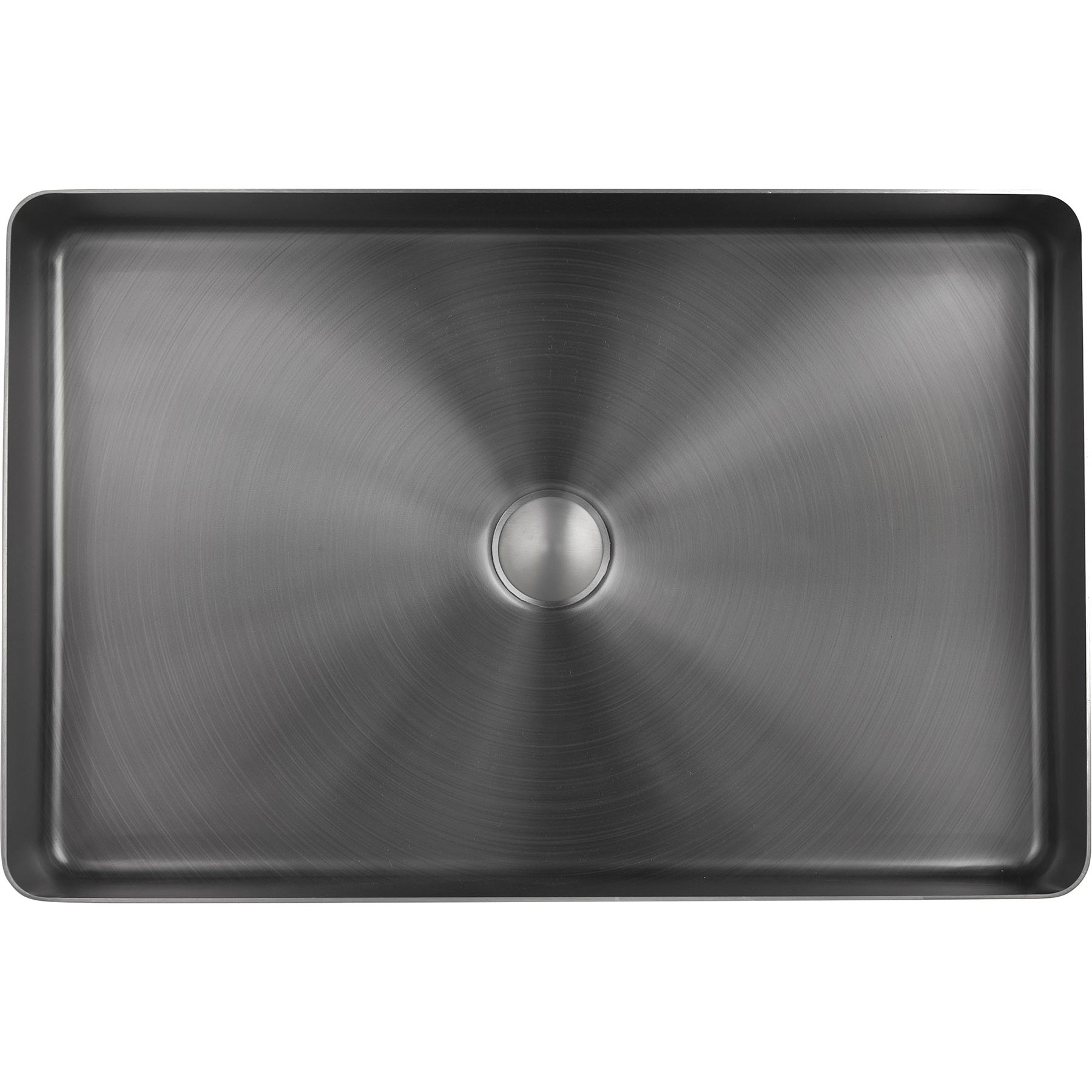 Rectangular Countertop Bathroom Basin - Brushed Black Finish-Tapron