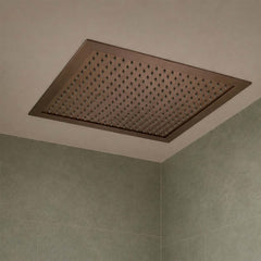square bronze celing mounted shower head 400mm