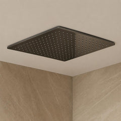 square brushed black rain shower headceiling mounted 