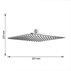 Square rainfall shower head - Dimension