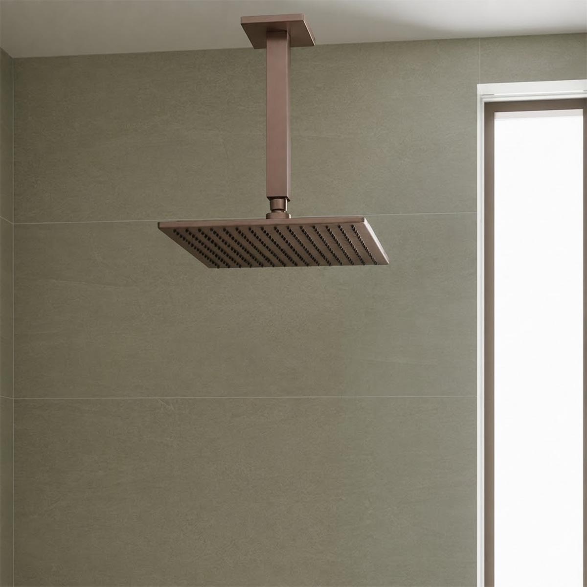 square shower head 250mm bronze 