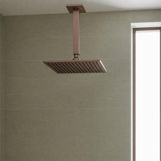 square shower head 250mm bronze  1200