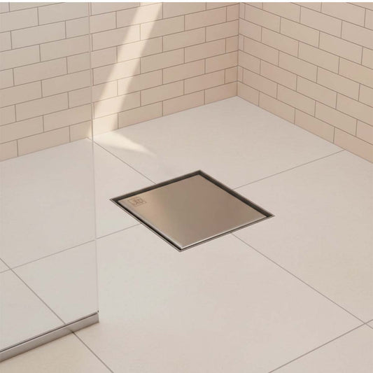square stainless steel floor drain set 1200