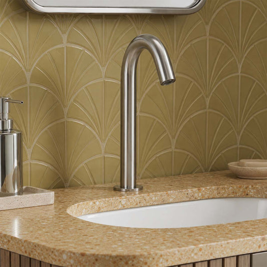 stainless steel basin tap deck mounted 1200