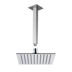 Brushed stainless steel shower head and arm - tapron