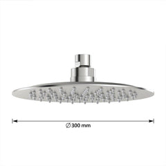 Brushed stainless shower head - Dimension