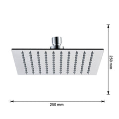 Stainless steel rainfall shower head - Dimension